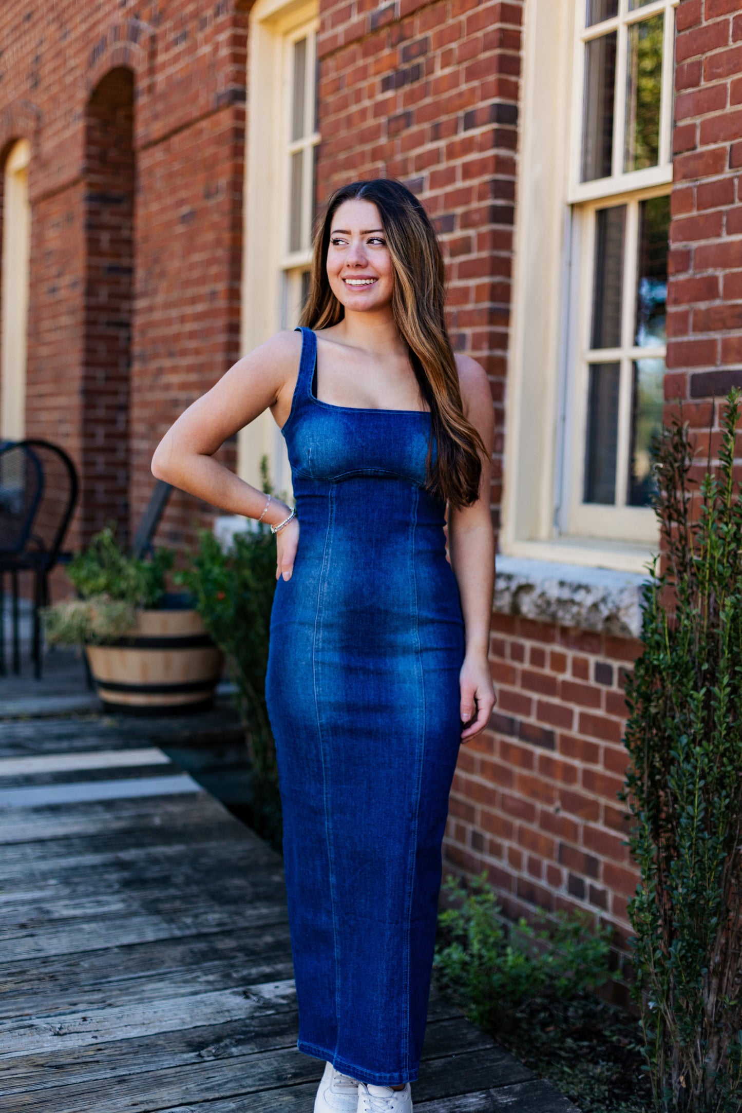 DENIM BODYCON DRESS