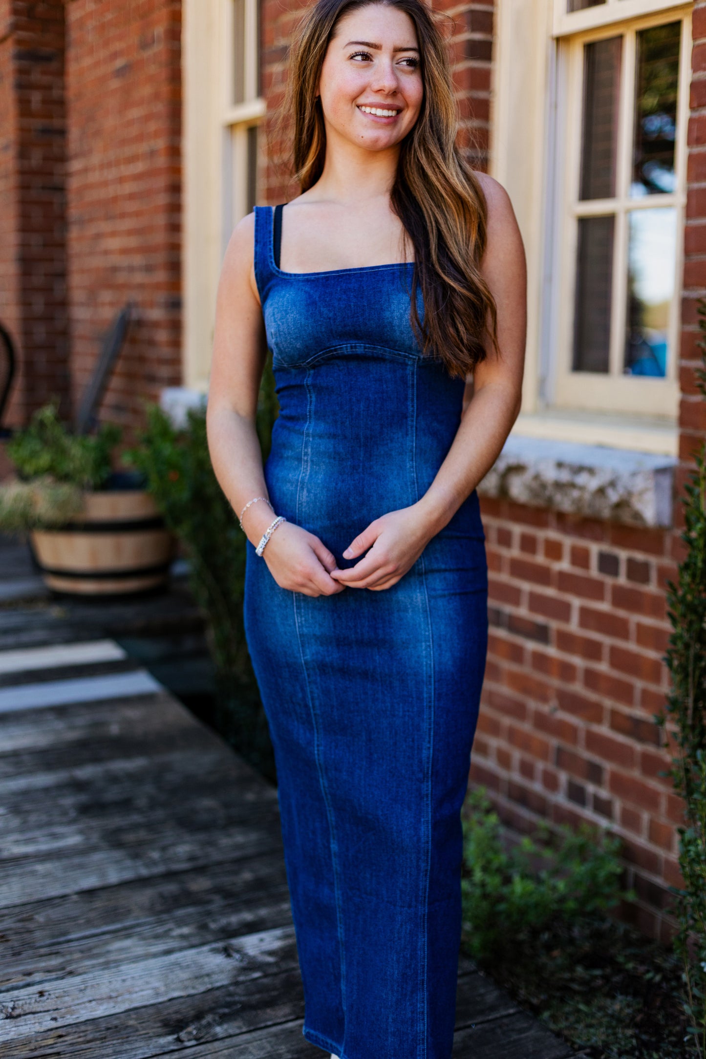 DENIM BODYCON DRESS