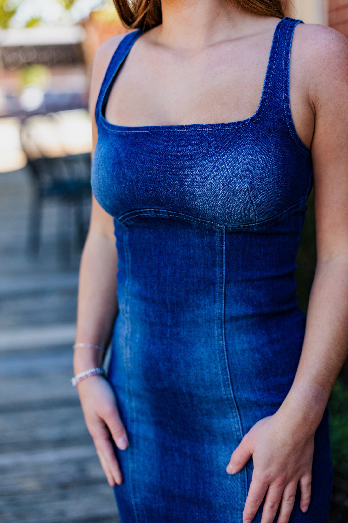 DENIM BODYCON DRESS