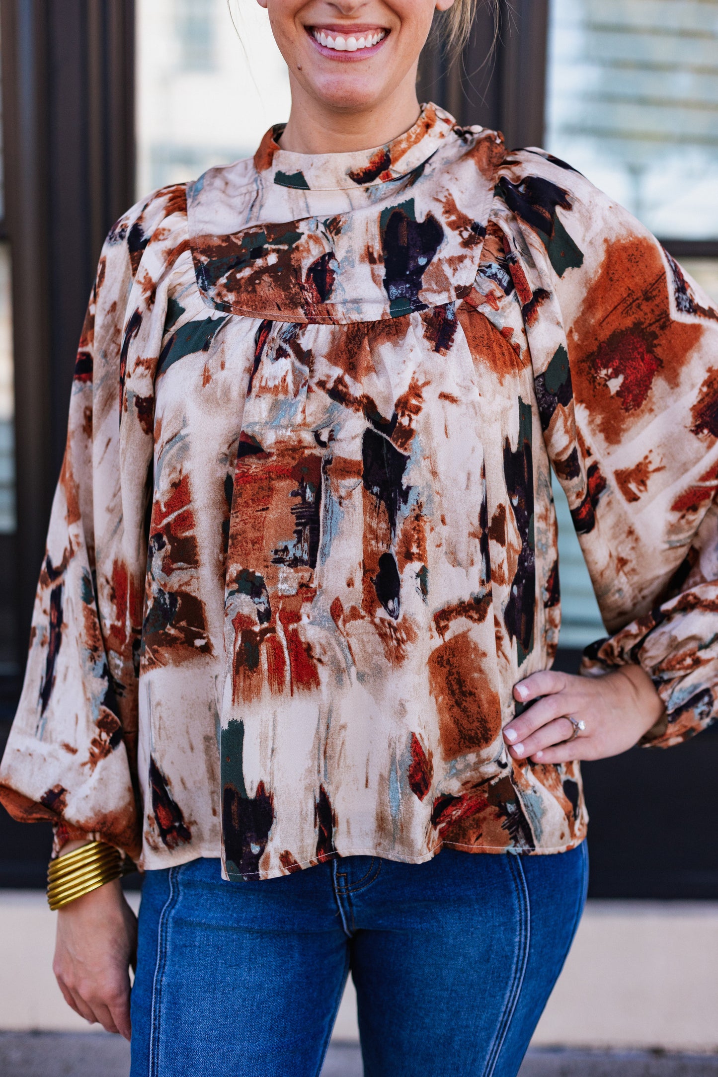 LOVE LETTER PRINT BLOUSE