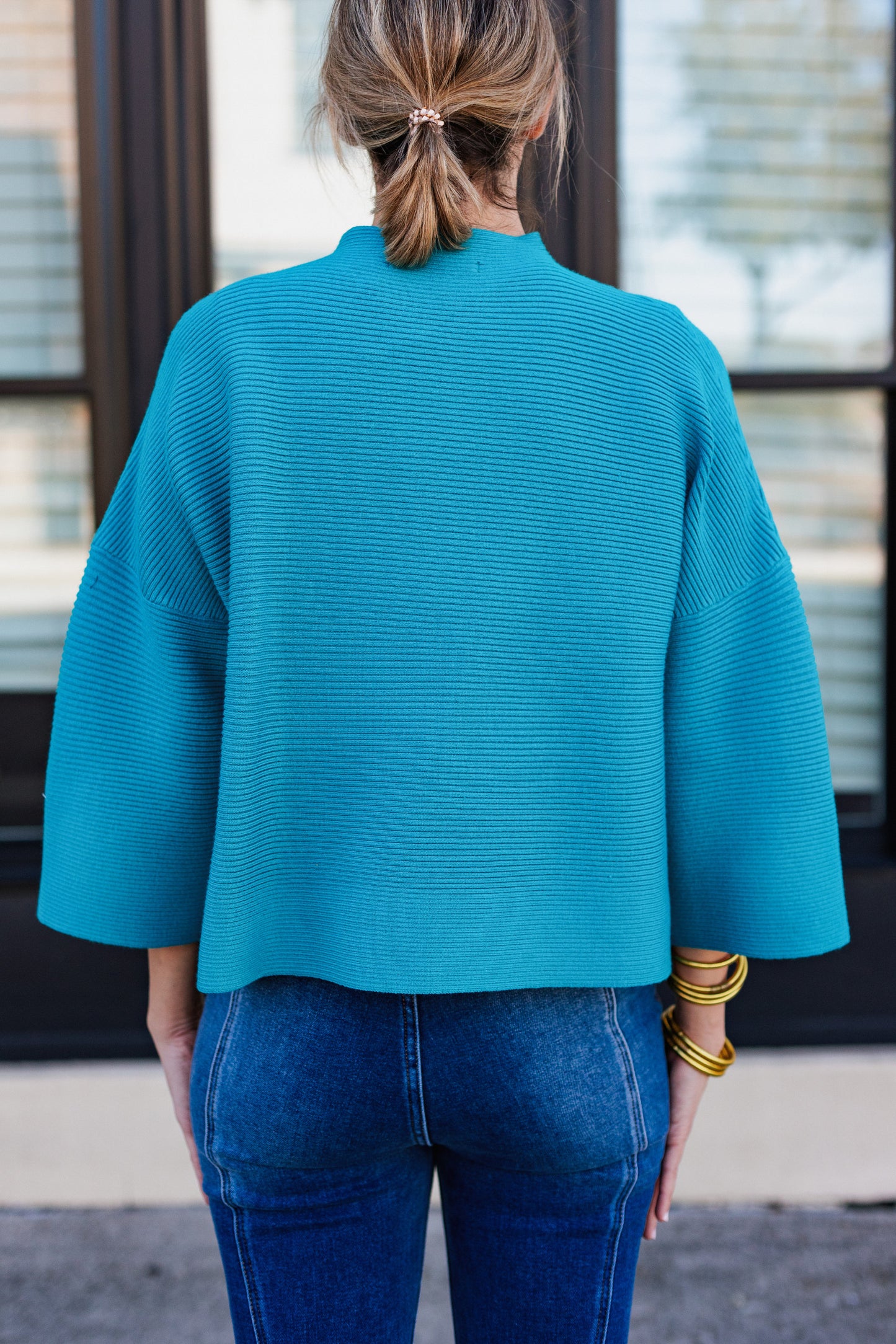 EASY STREET PULLOVER SWEATER TEAL