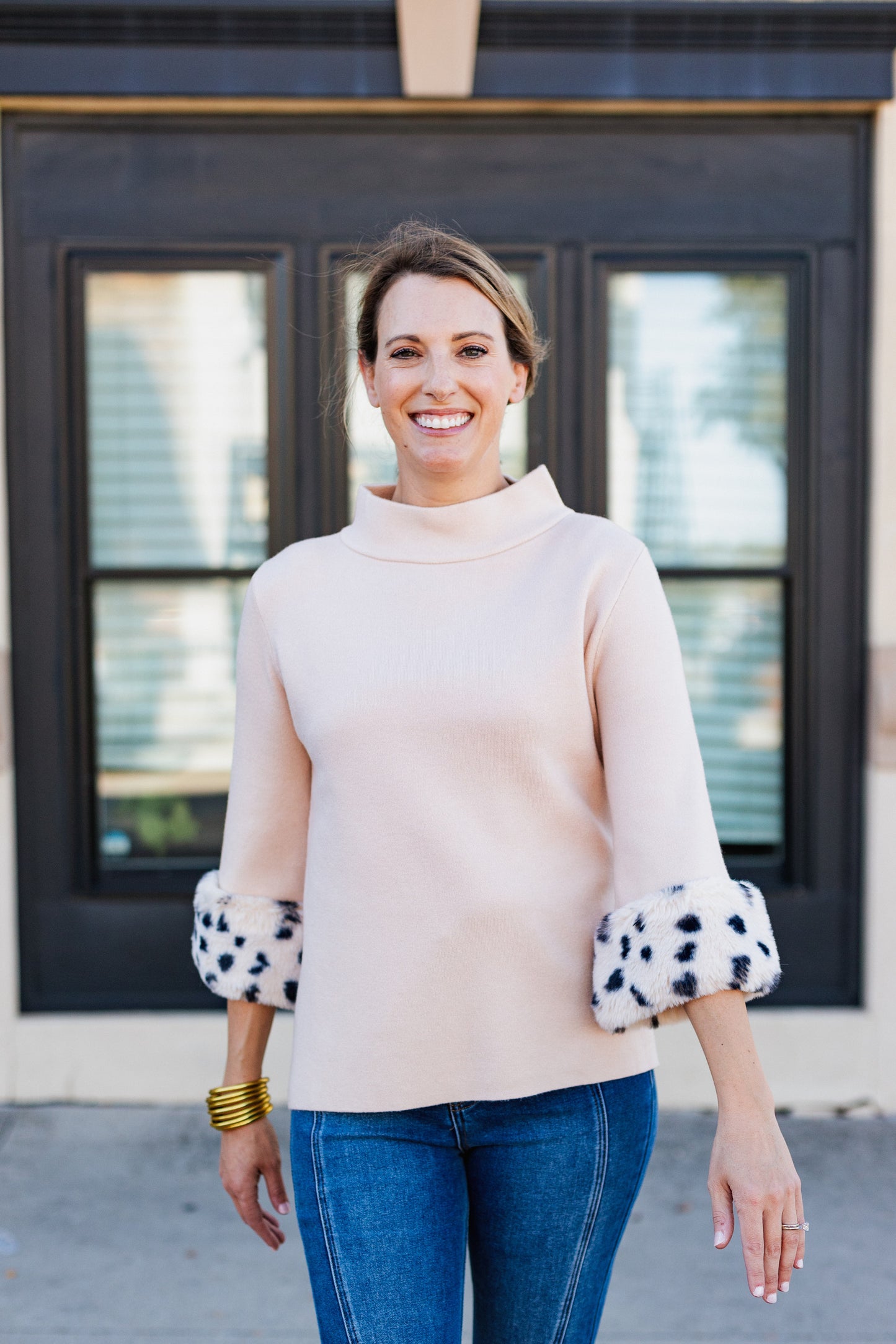 AUDREY FUR TRIM SWEATER