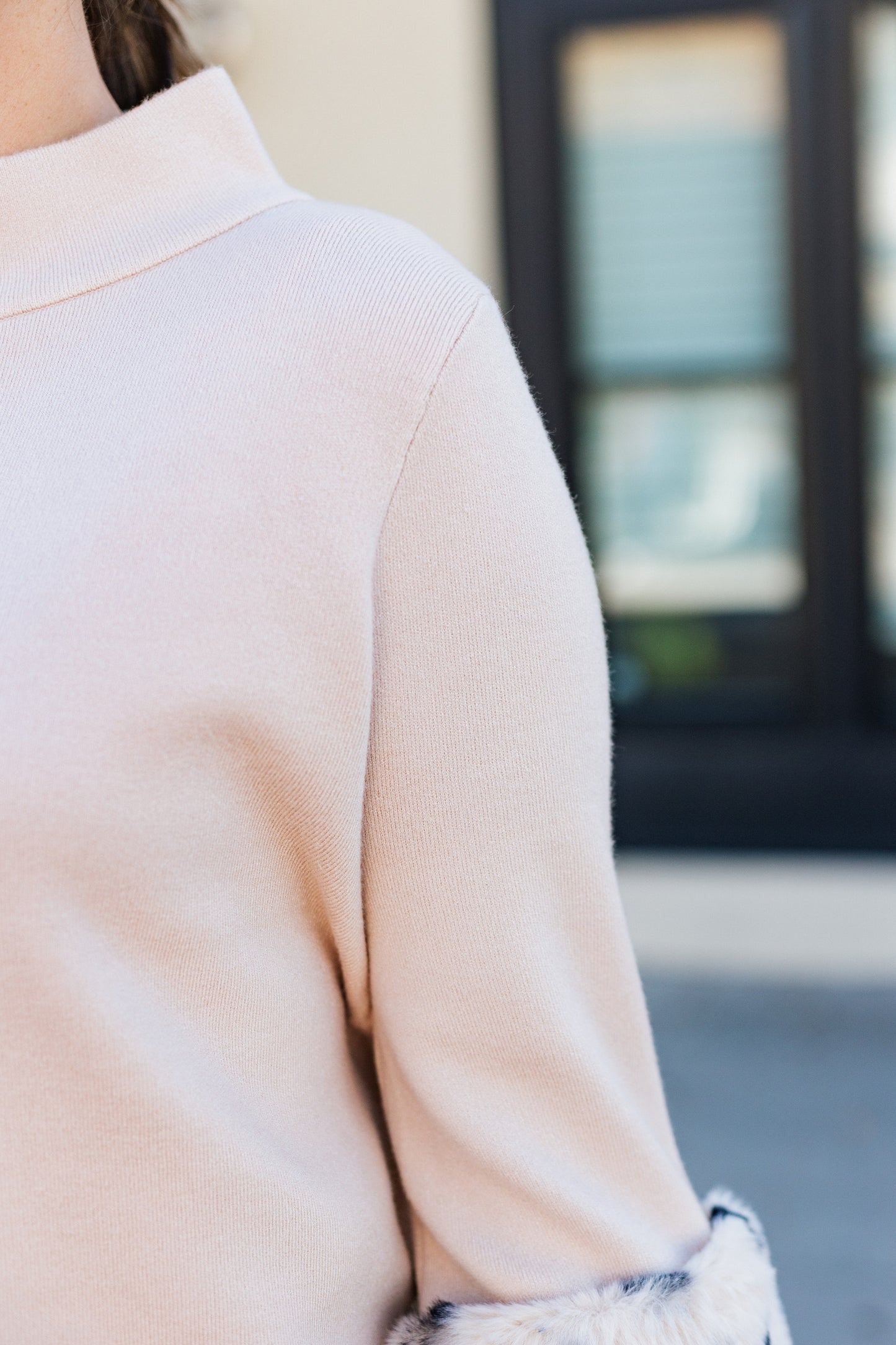 AUDREY FUR TRIM SWEATER