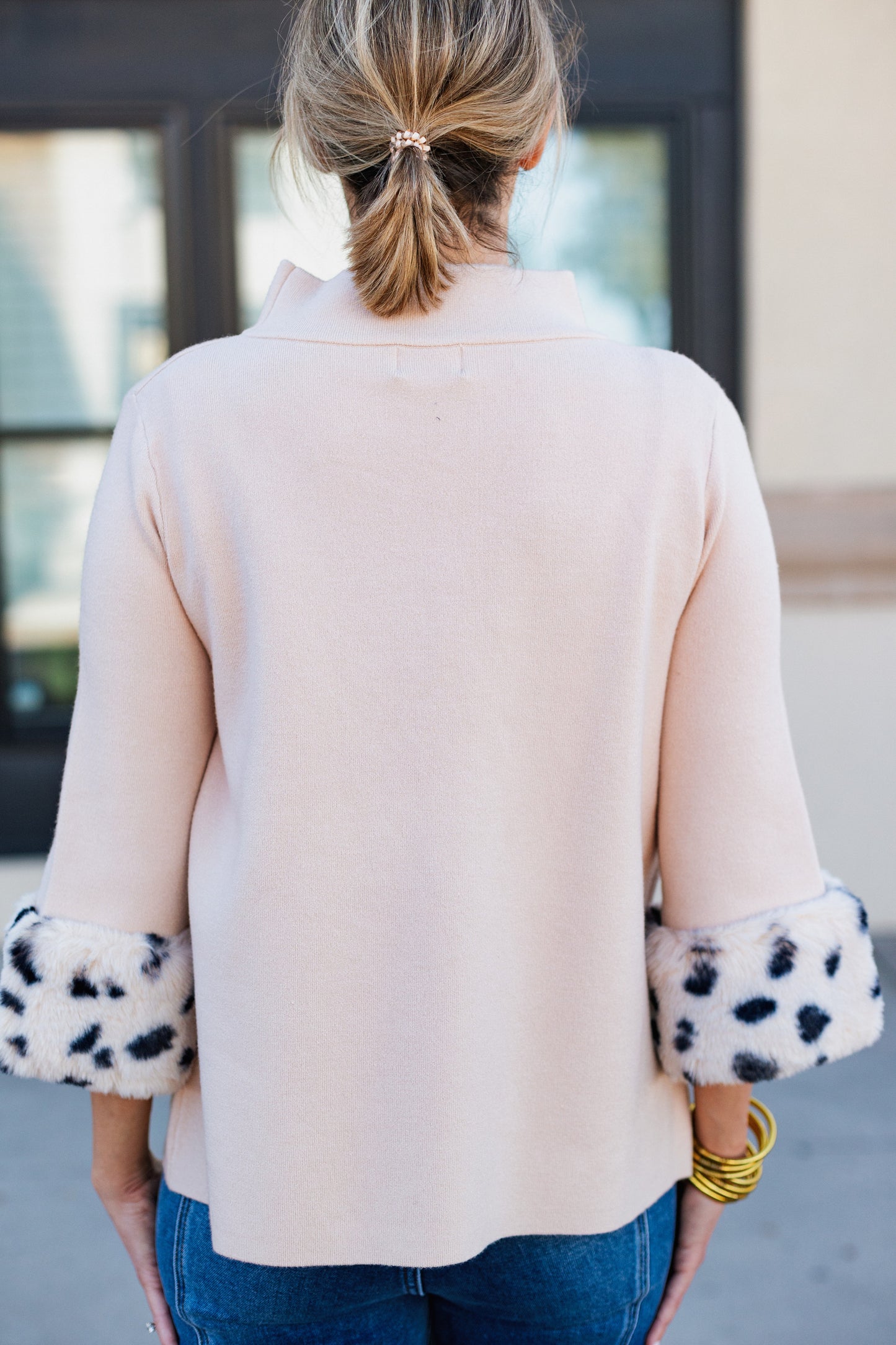 AUDREY FUR TRIM SWEATER