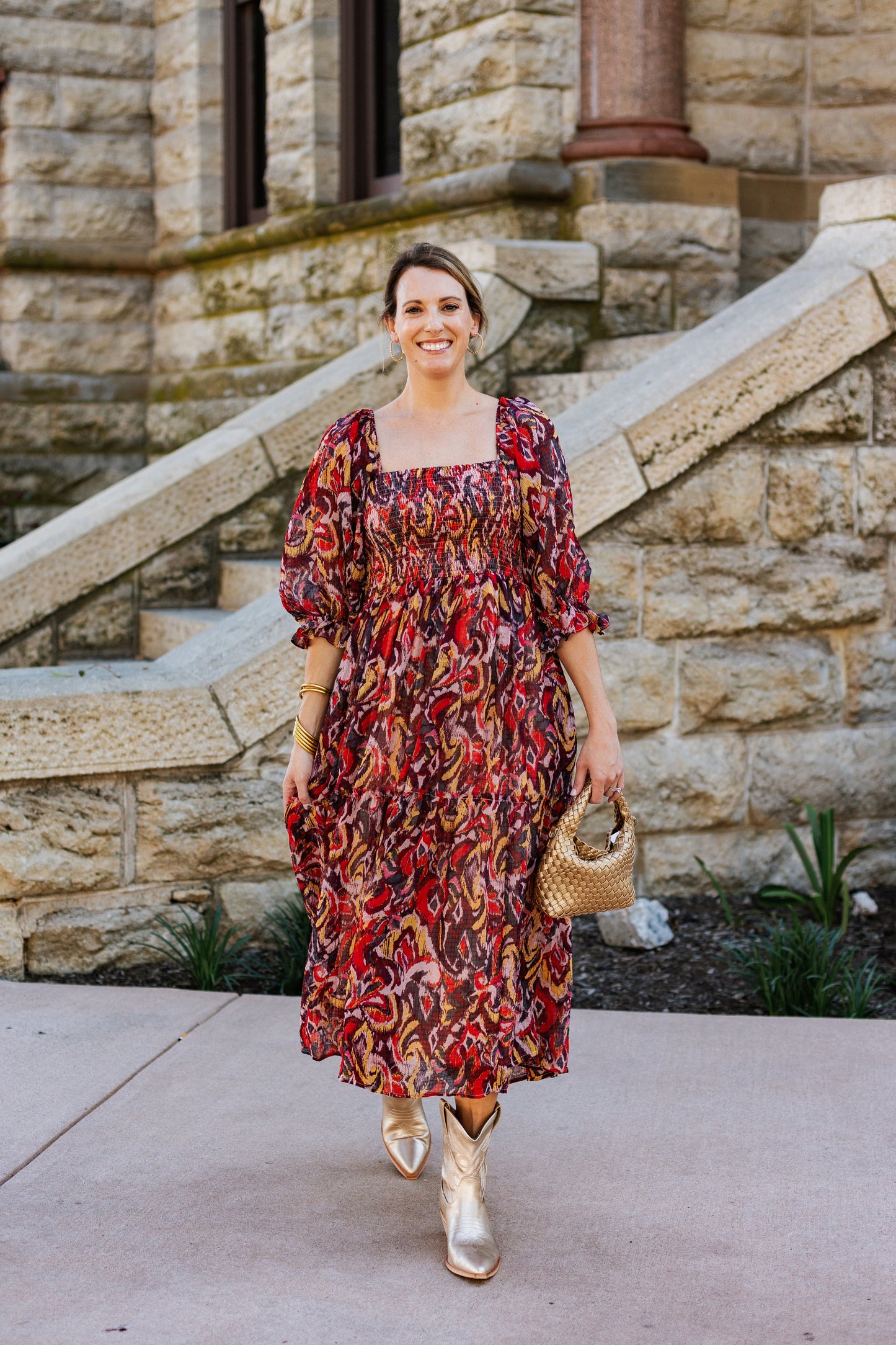 MOXIE SMOCK BODICE DRESS
