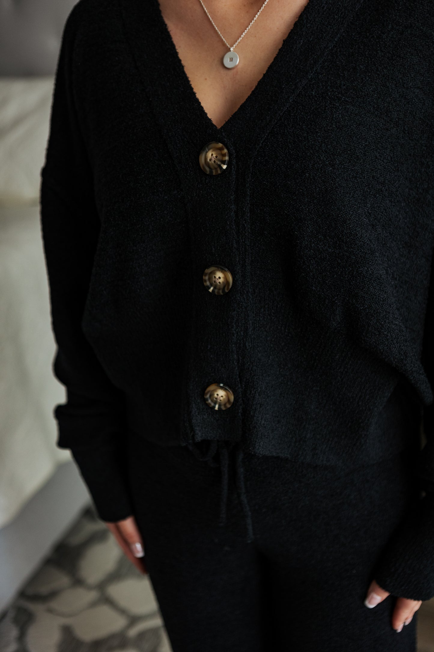 DREAMY KNIT CARDIGAN BLACK
