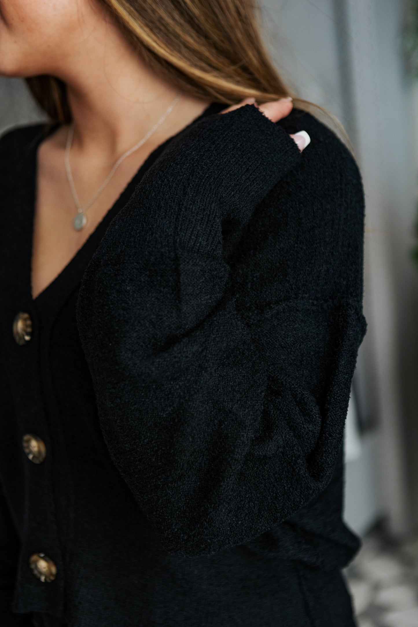 DREAMY KNIT CARDIGAN BLACK