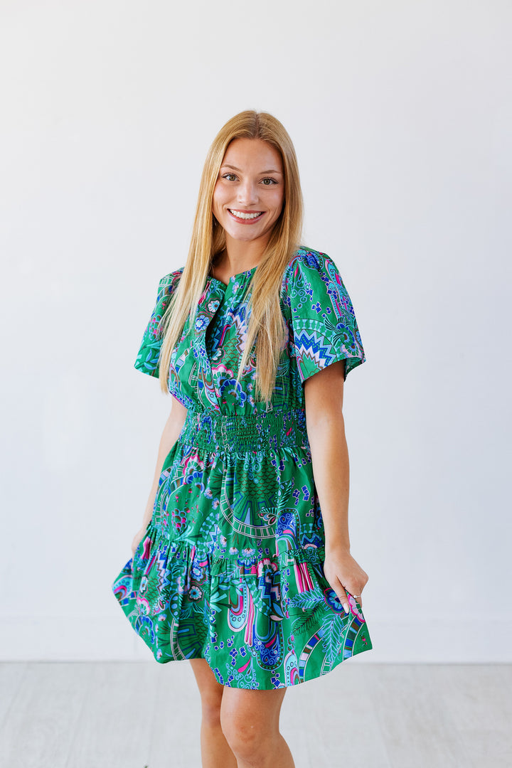 KELLY GEOMETRIC MINI DRESS