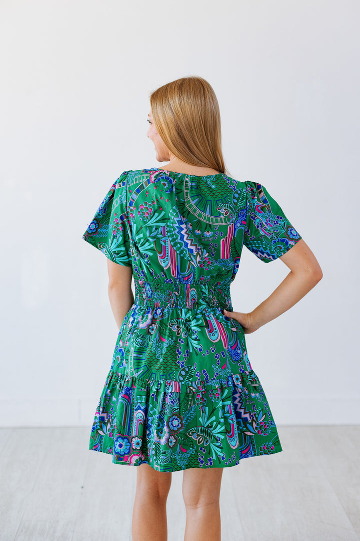 KELLY GEOMETRIC MINI DRESS