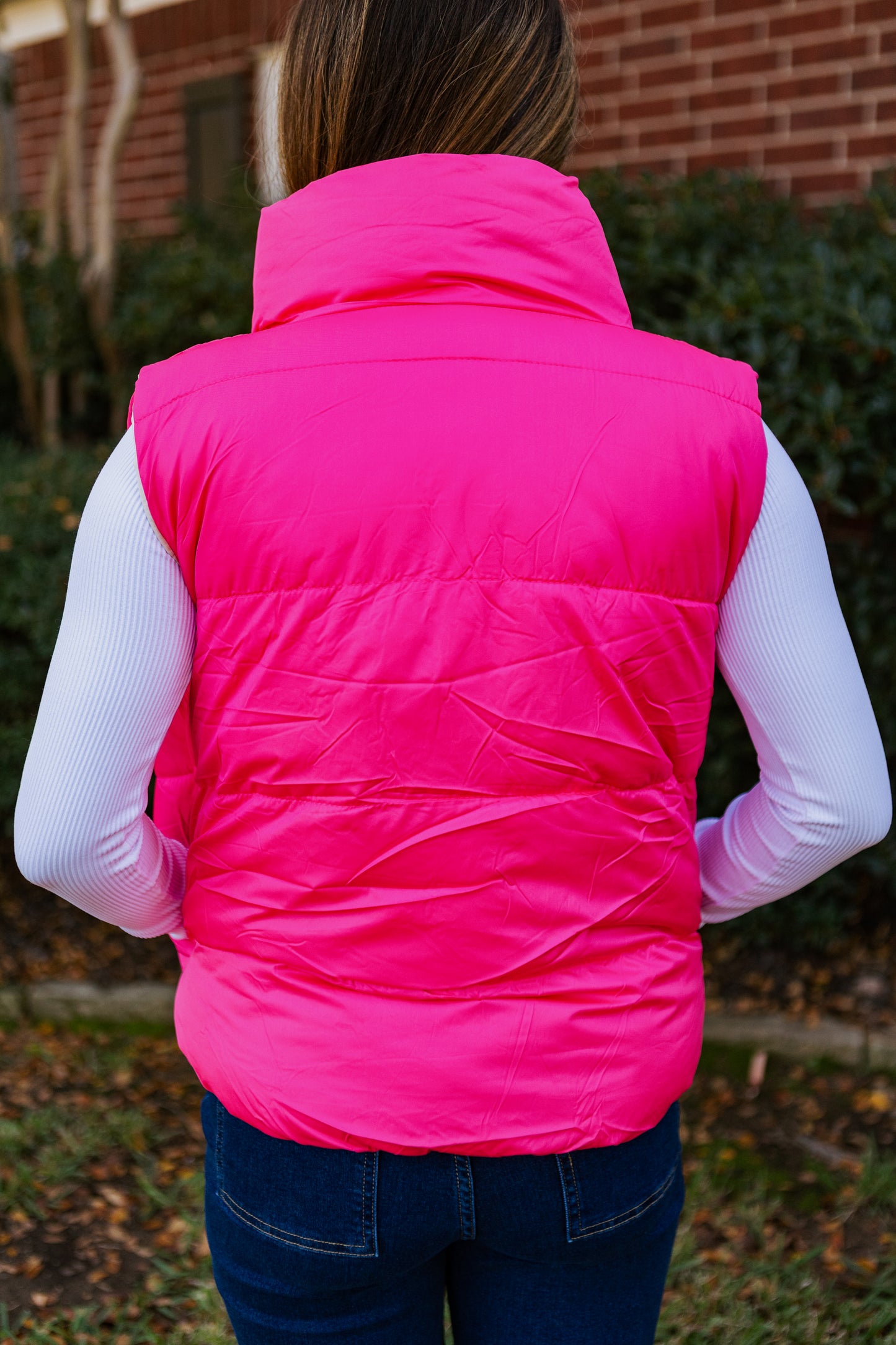 COLORADO REVERSIBLE PUFF VEST PINK/ BEIGE