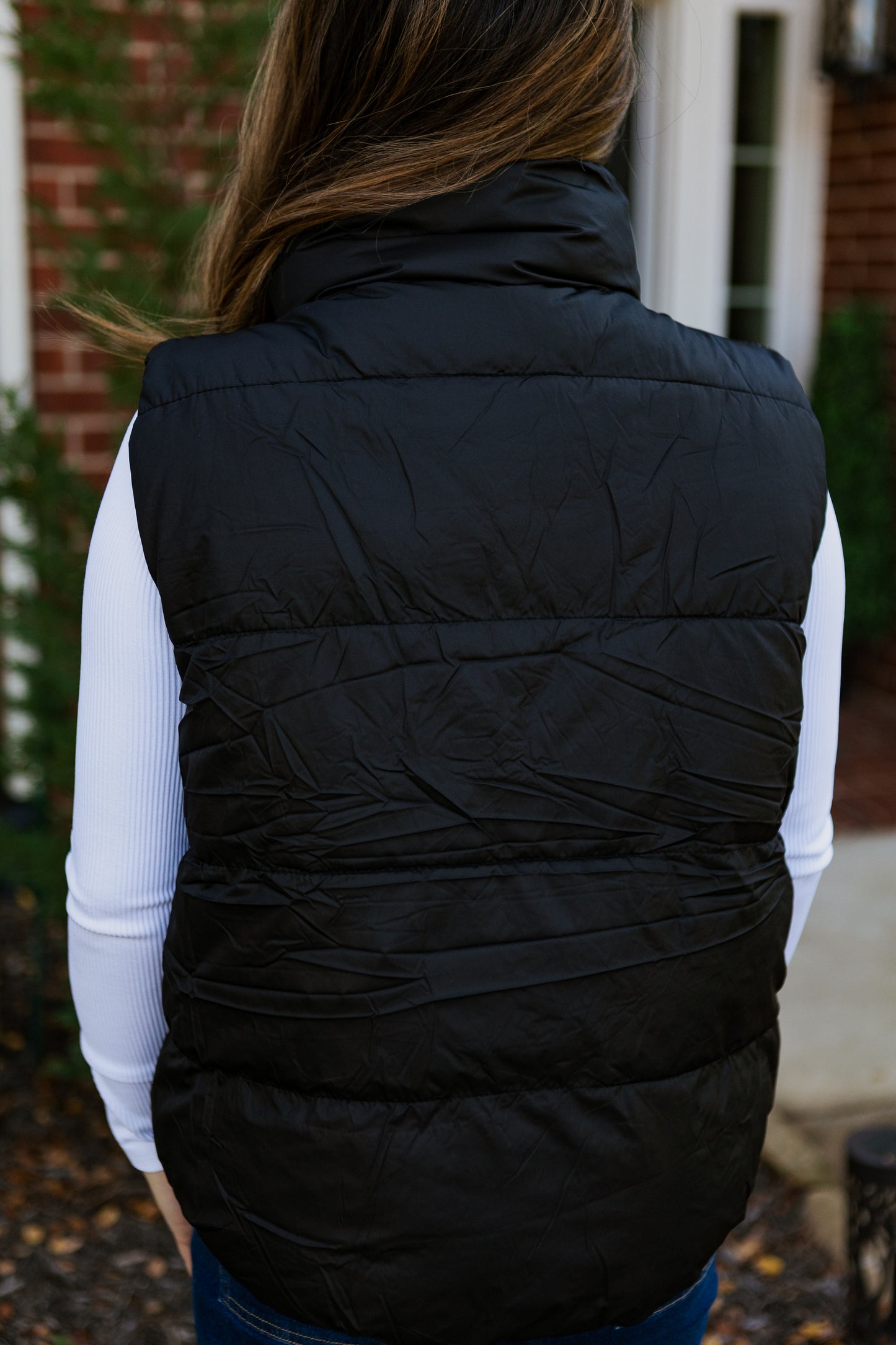 COLORADO REVERSIBLE PUFF VEST BLACK/ BEIGE