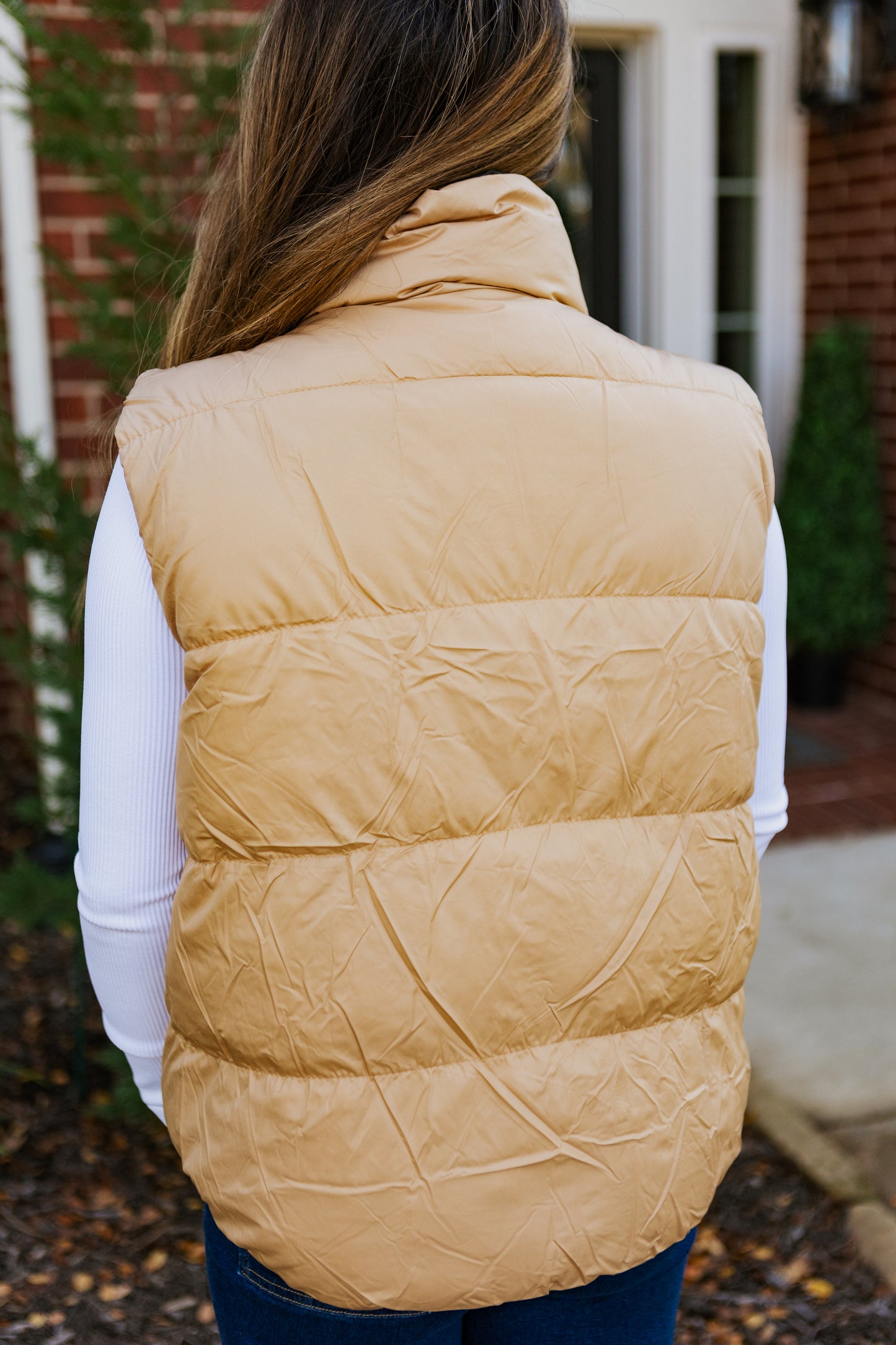COLORADO REVERSIBLE PUFF VEST BLACK/ BEIGE
