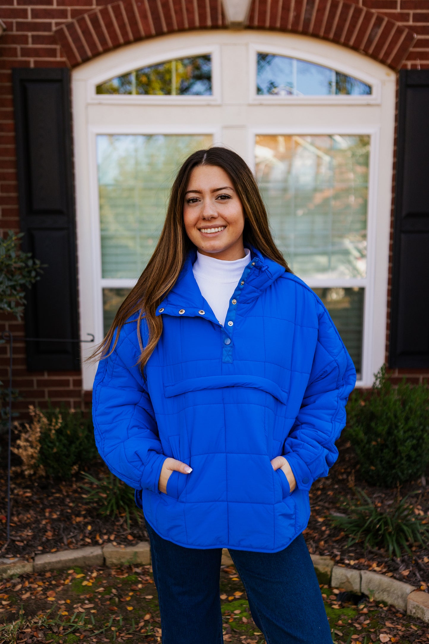 HOT COCO QUILTED PULLOVER ROYAL