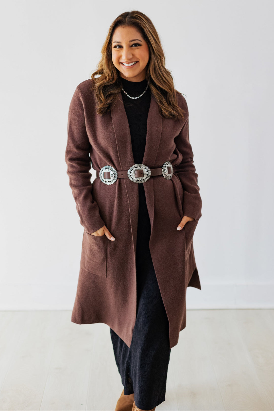 ESPRESSO KNIT COATIGAN
