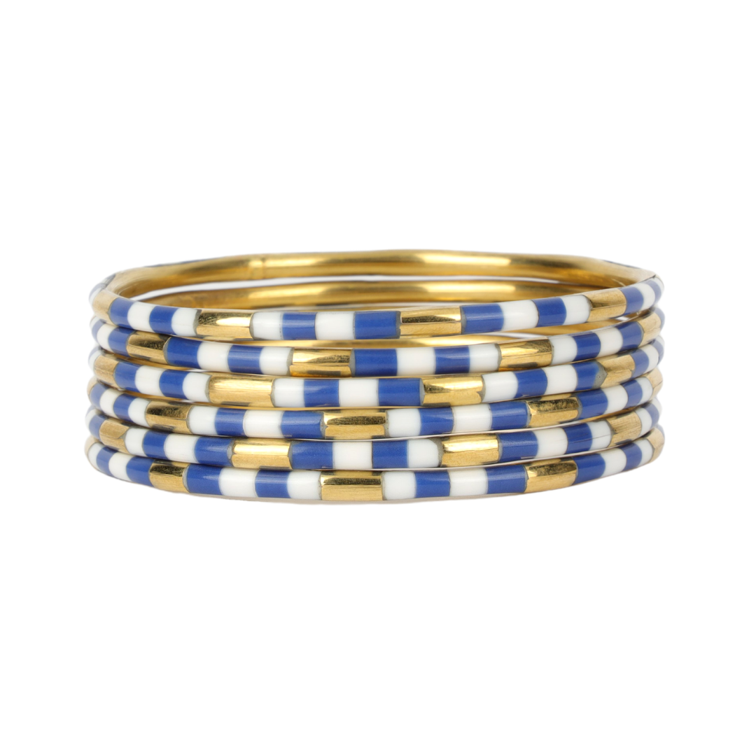 BLUE & WHITE VEDA BANGLES