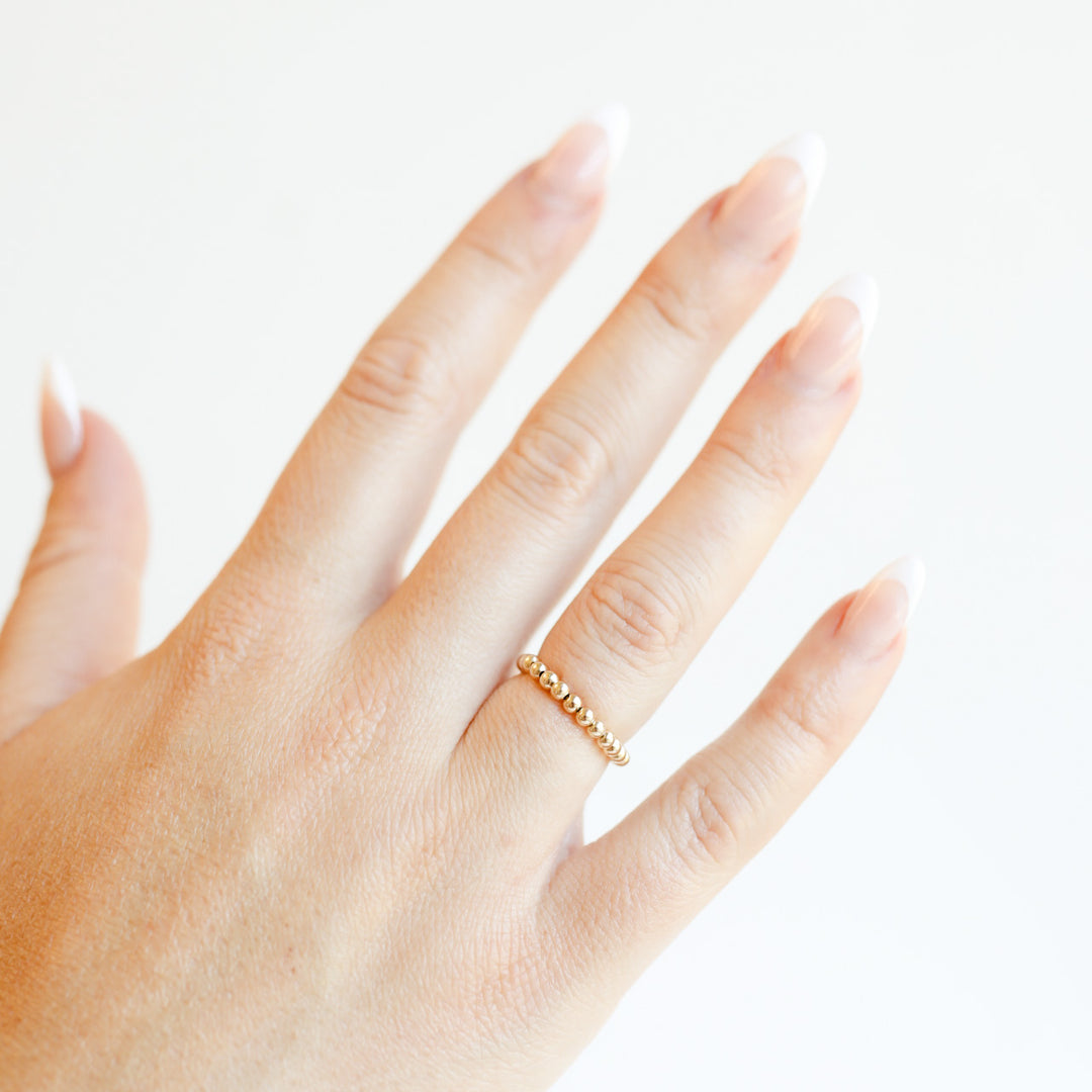 ELLA BEADED BAND RING