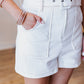 ZIP UP BELTED ROMPER OFFWHITE