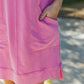 WASHED ZIP UP DRESS: PINK