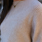 CRISS CROSS SWEATER TAUPE