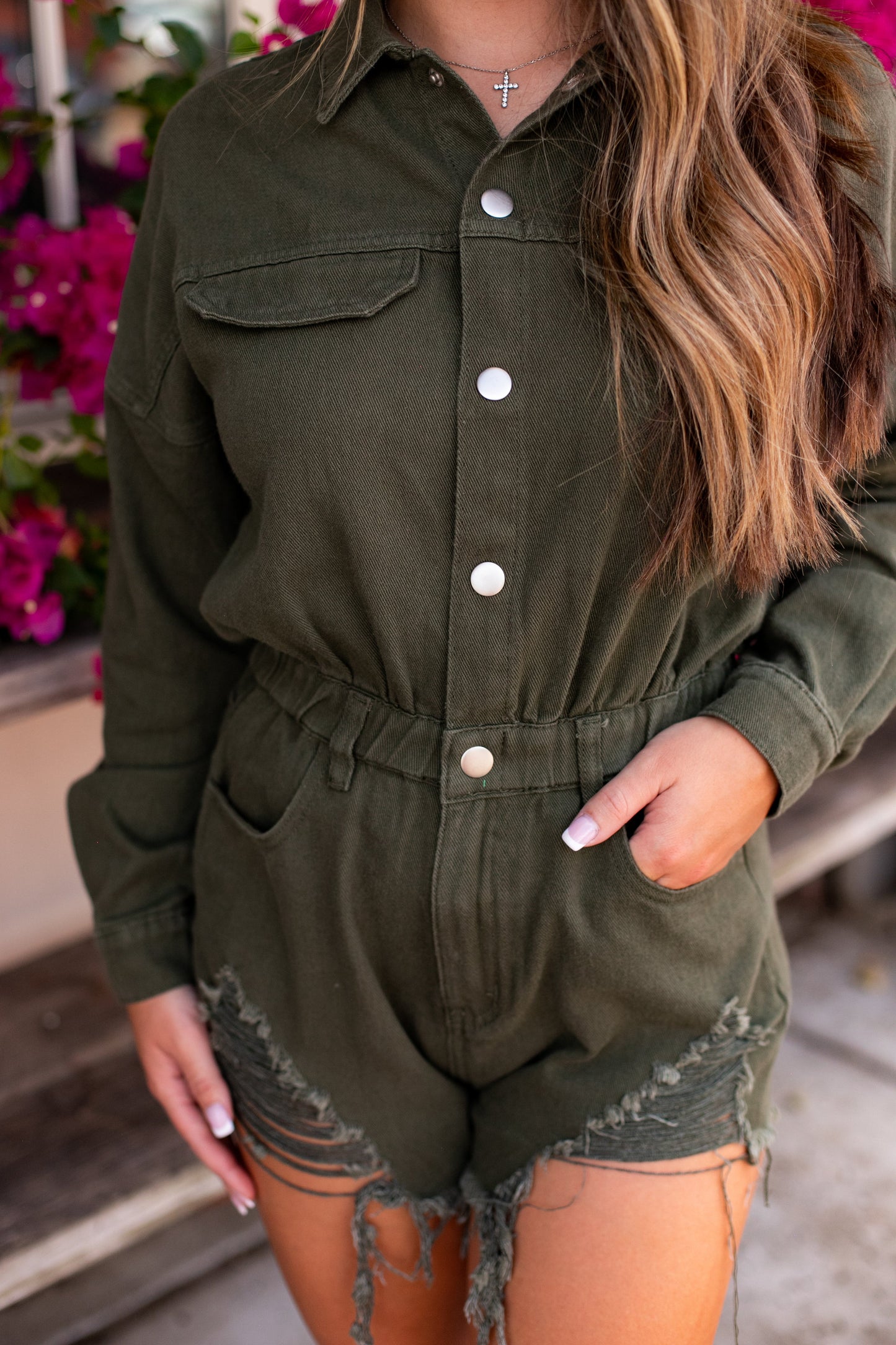 CASSIDY DISTRESS HEM ROMPER