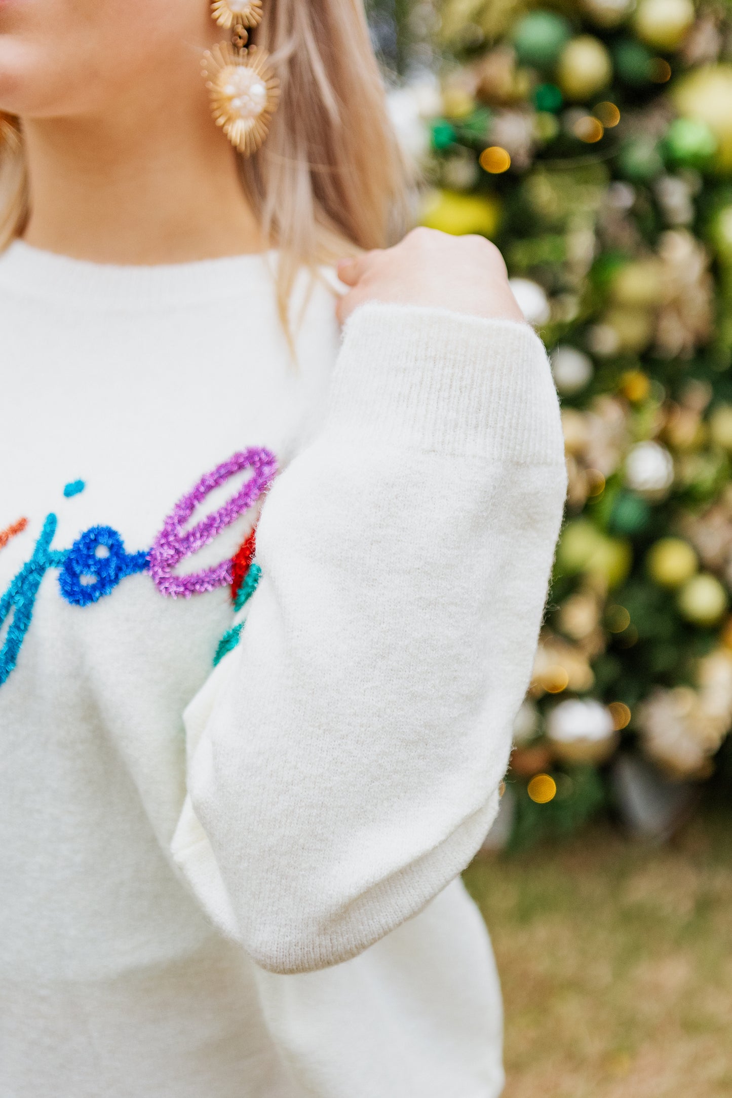 HOLLY JOLLY SWEATER IVORY