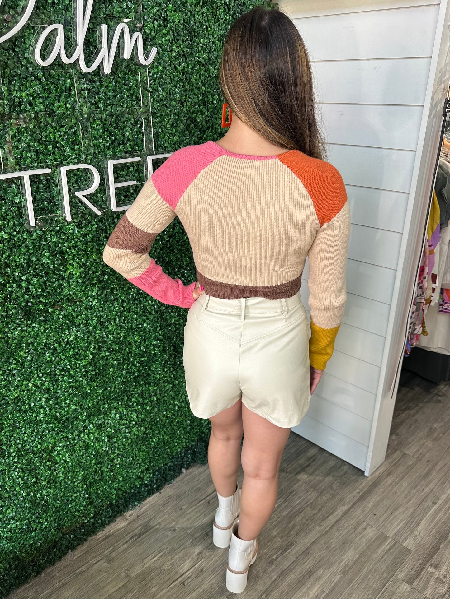 Rust Multi Stripe Top