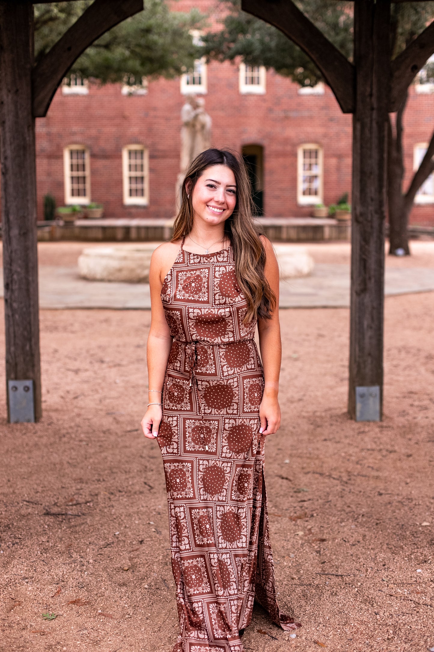 EYES ON ME BANDANA PRINT DRESS