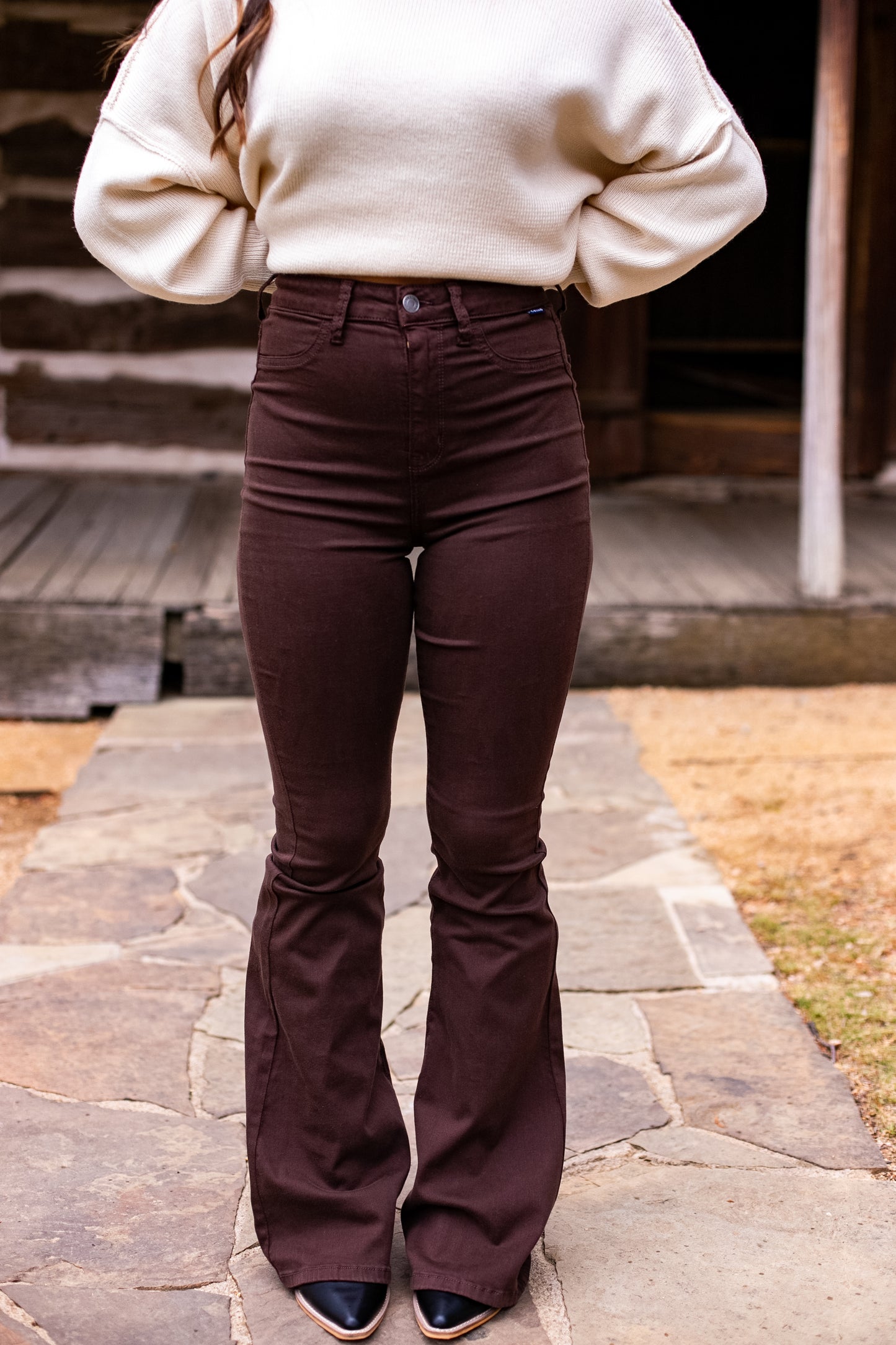 CHOCOLATE H/R SUPER FLARE JEAN