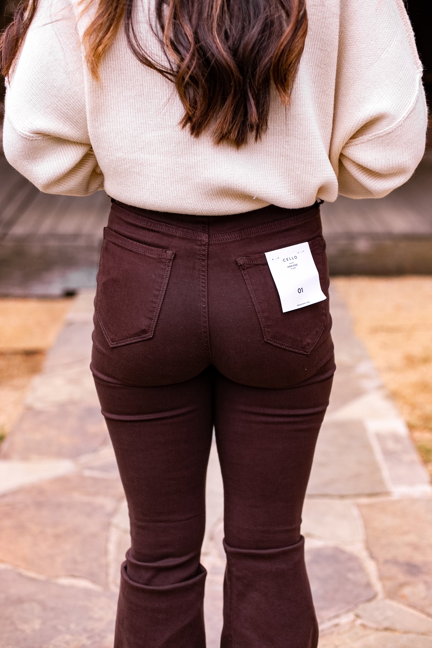 CHOCOLATE H/R SUPER FLARE JEAN