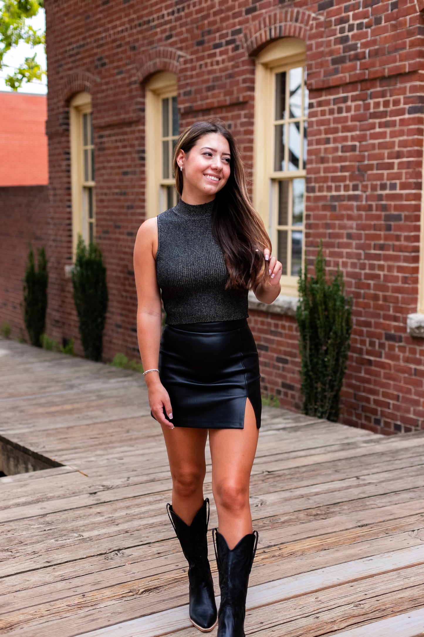 GAME CHANGER LEATHER SKIRT