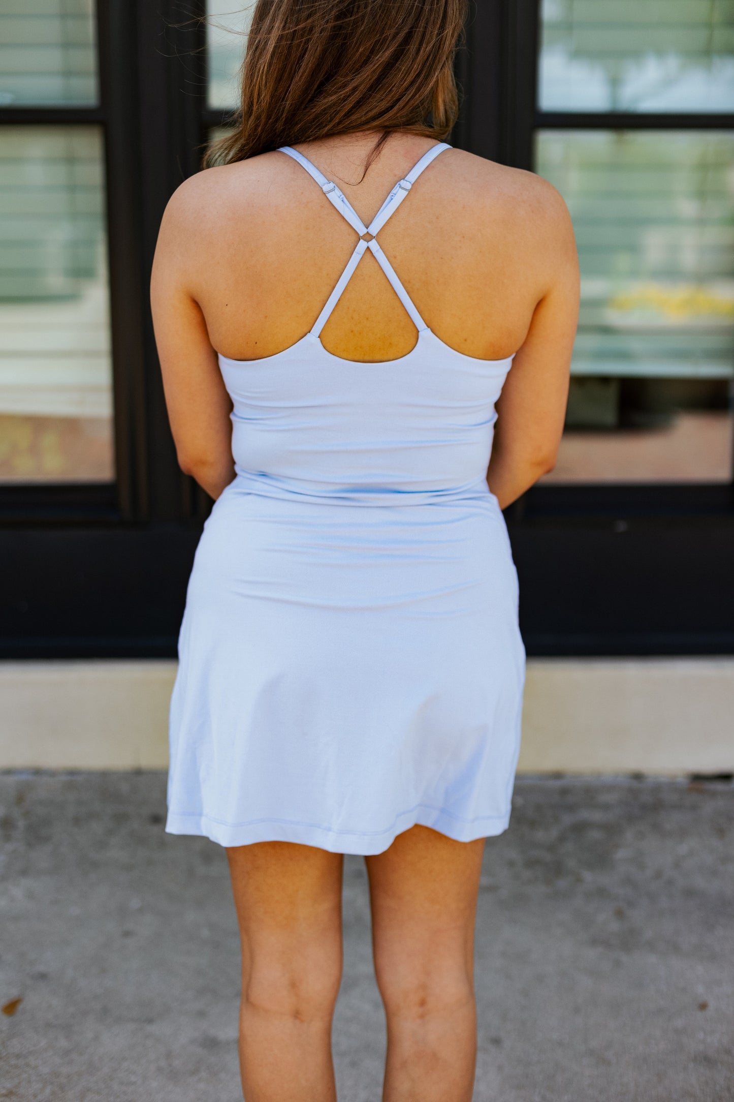 TENNIS DRESS WITH SHORTS / PASTEL BLUE