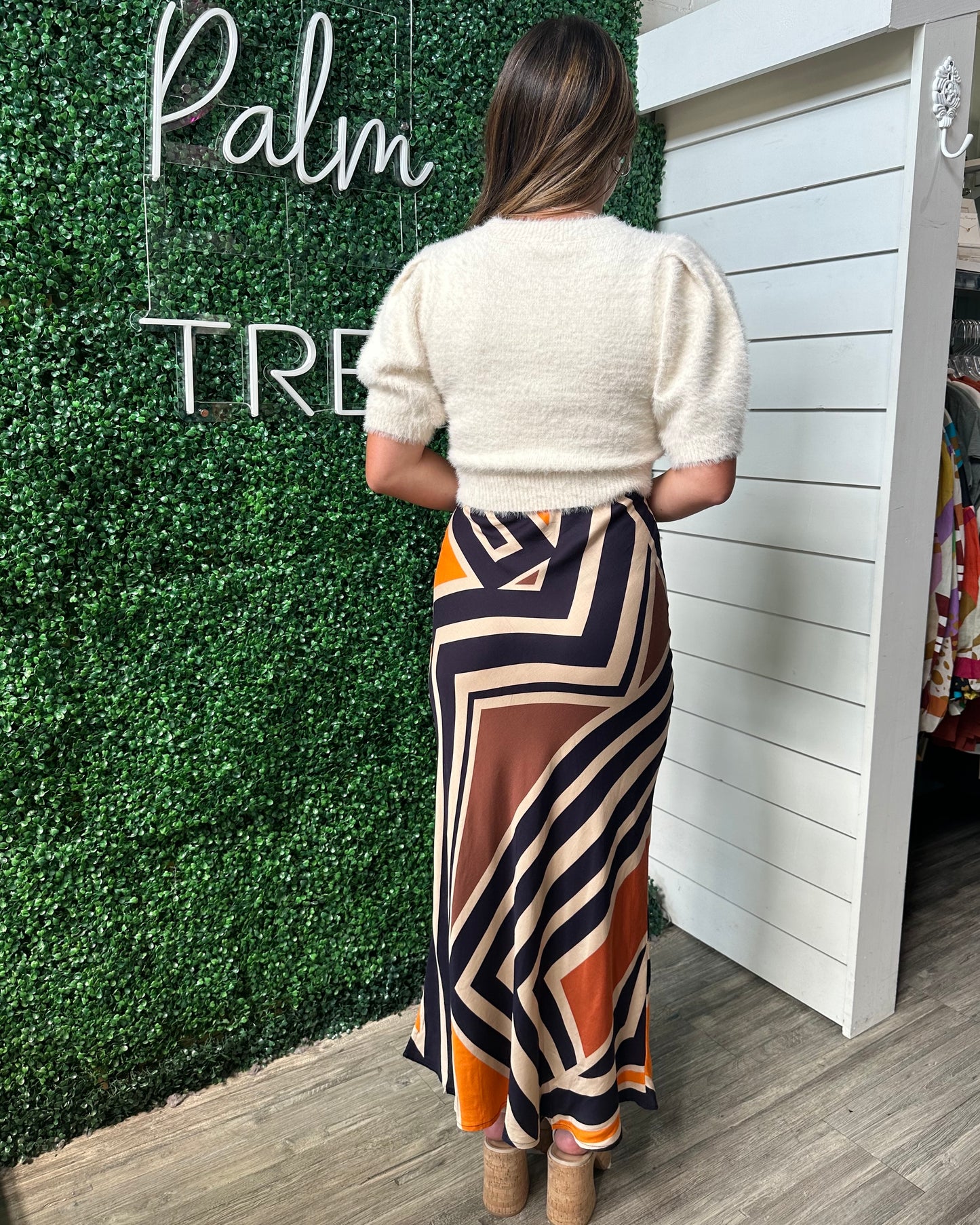 FALLING FOR FALL PRINT SLIP SKIRT