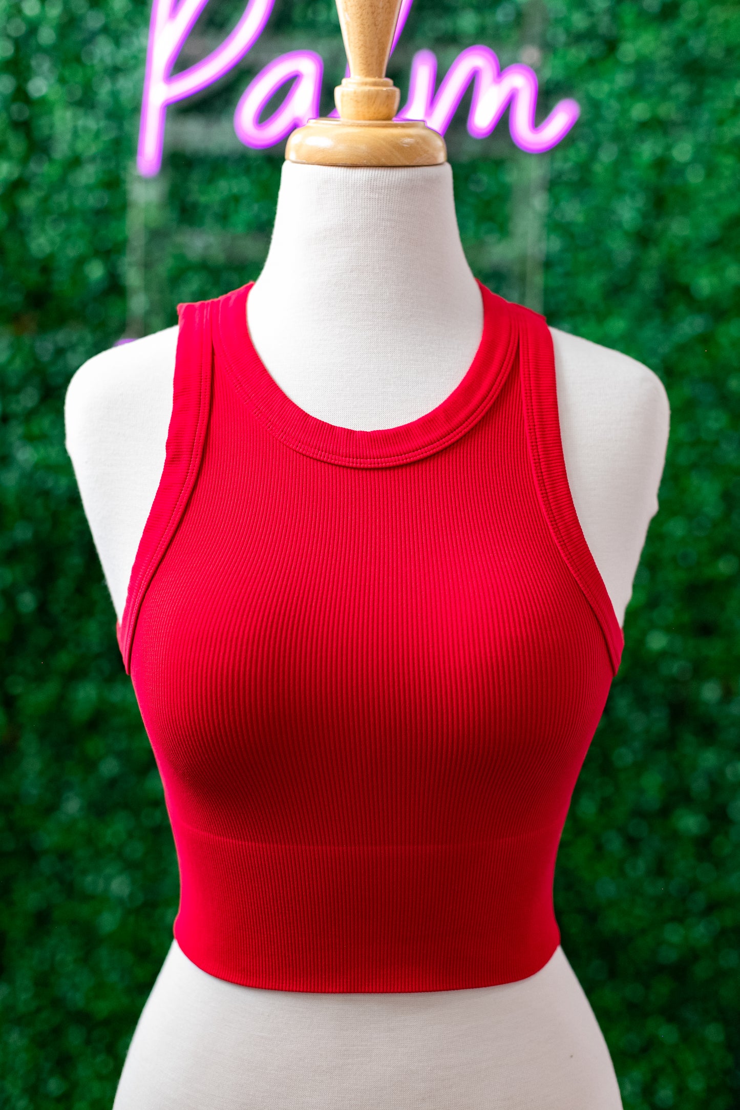 RIBBED HIGH NECK: VIVA MAGENTA