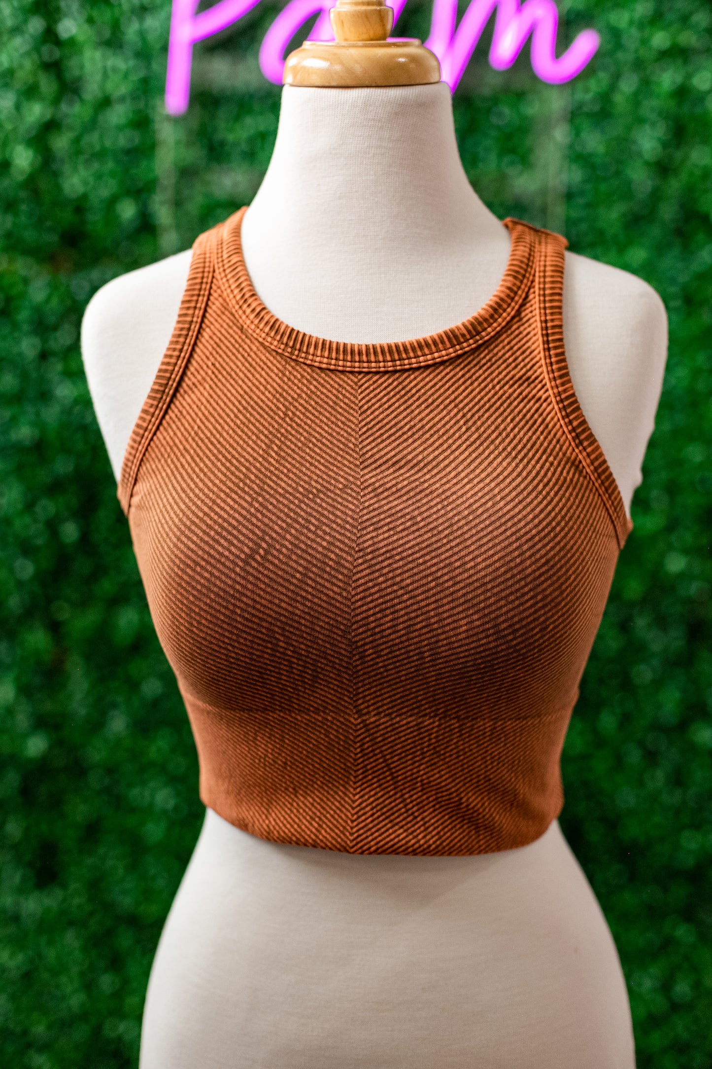 HIGH NECK CHEVRON: VINTAGE COPPER