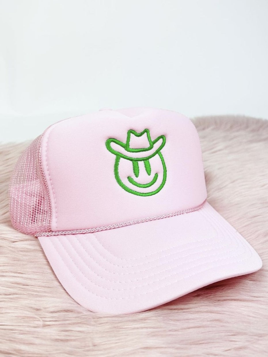 Cowboy Smiley Trucker Hat