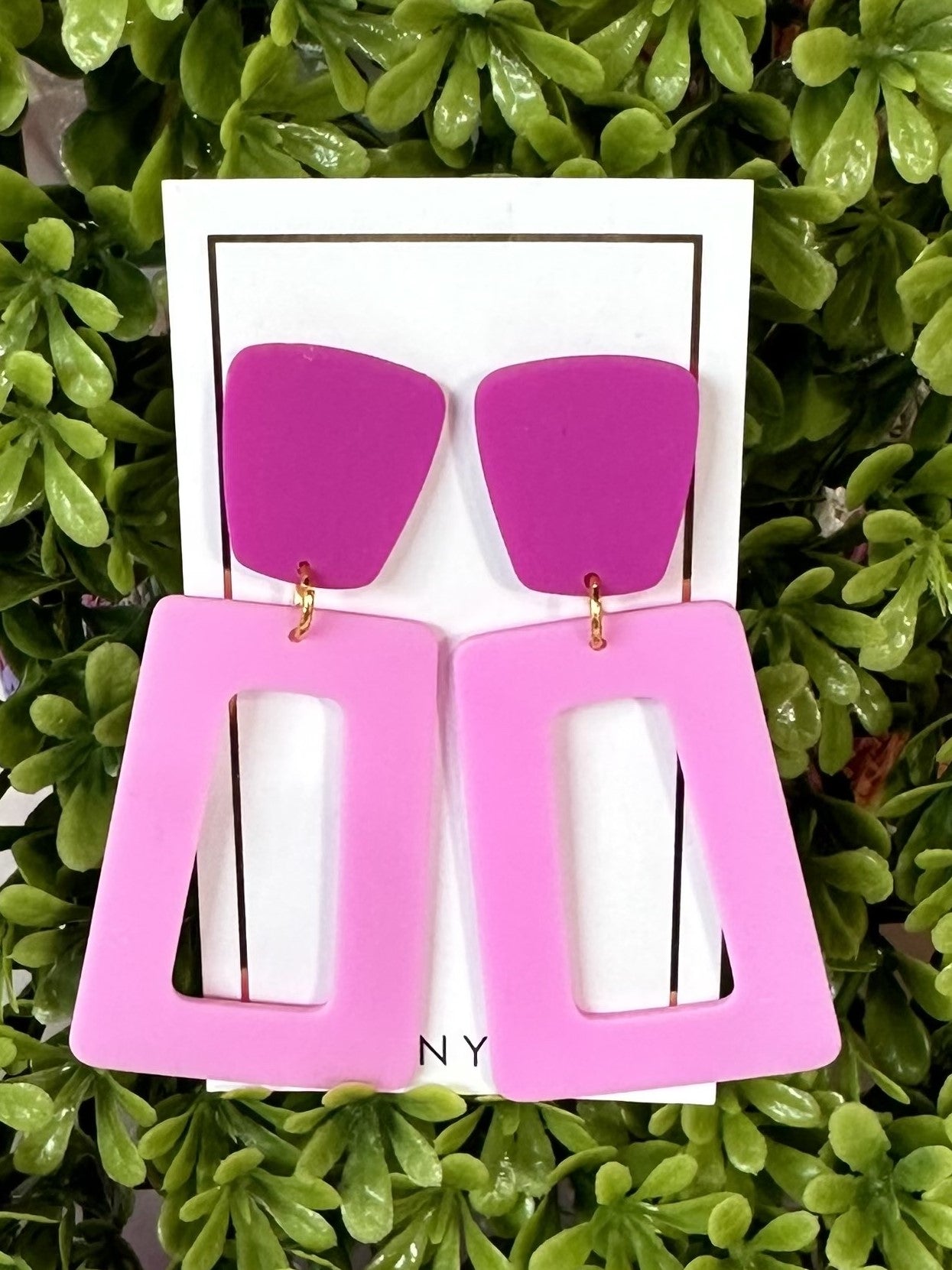 Kennedy Earring: Two Tone Pink