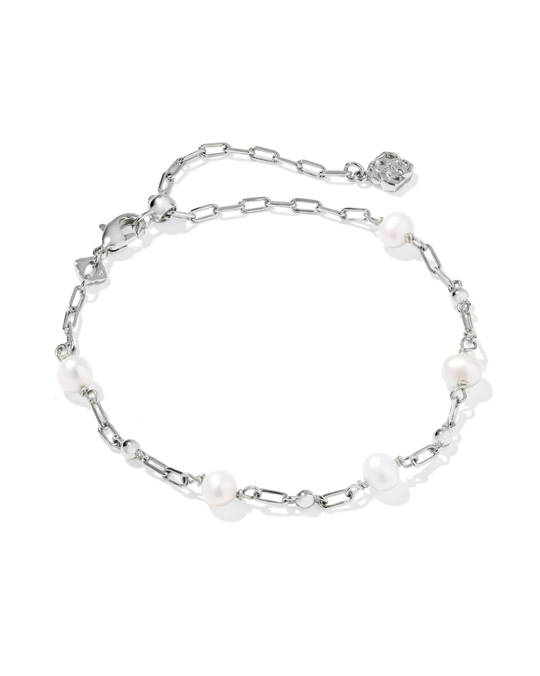 KENDRA SCOTT: RHODIUM ASHTON DELICATE CHAIN BRACELET