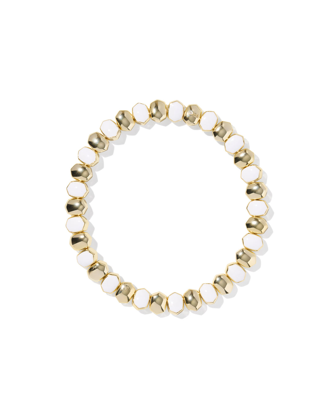 KENDRA SCOTT: WHITE ENAMEL DAPHNE BRACELET