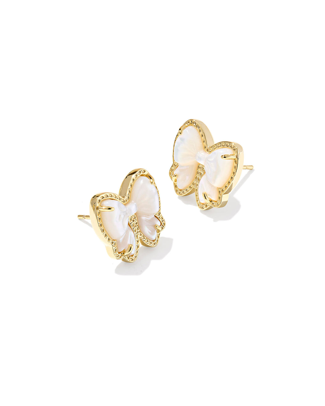 KENDRA SCOTT: IVORY MOP HALEY BOW STUD