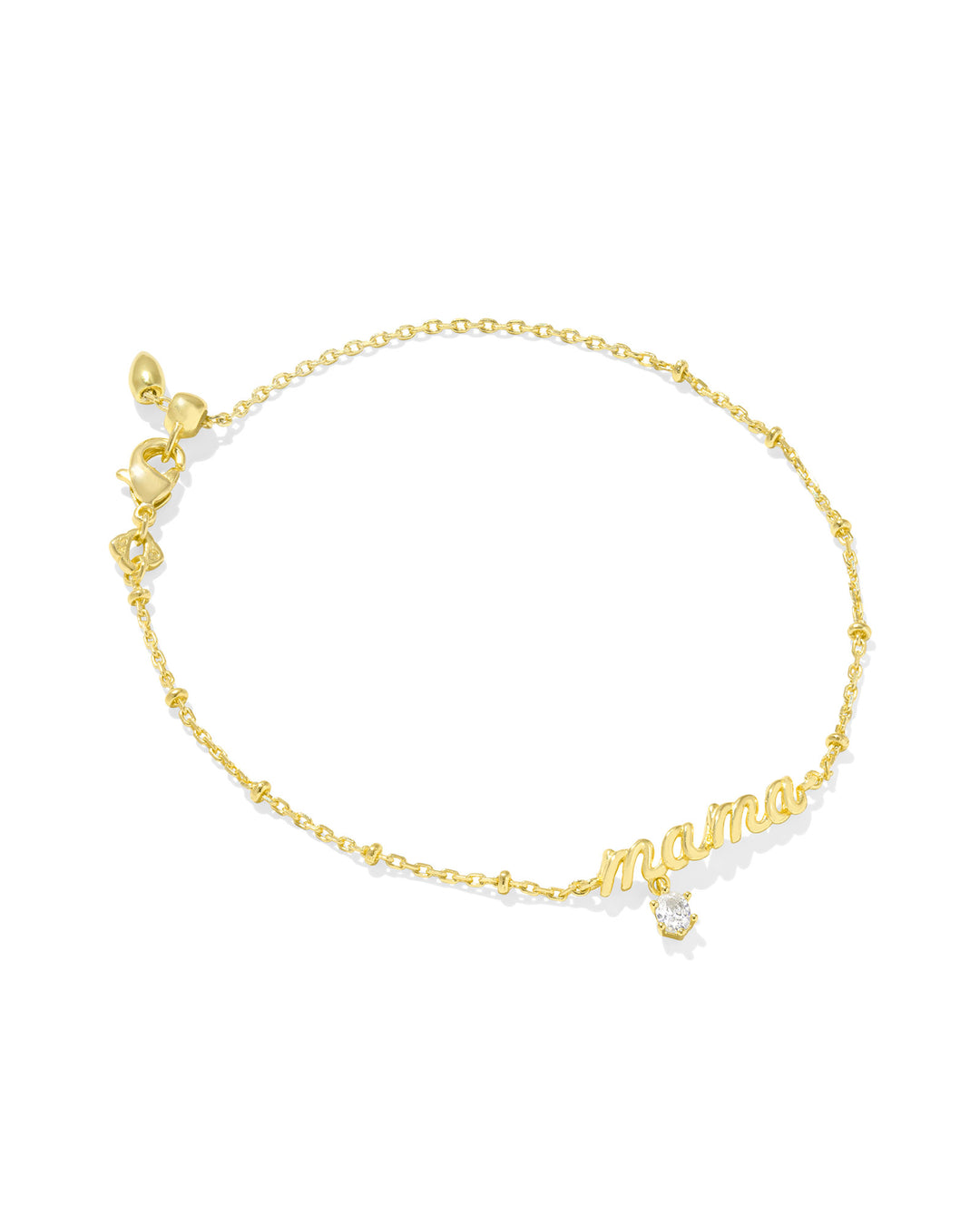 KENDRA SCOTT: MAMA GOLD CRYSTAL DELICATE CHAIN BRACELET