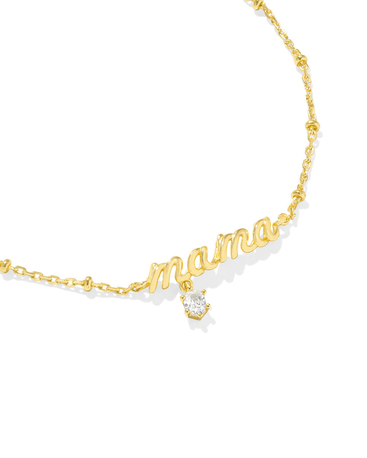 KENDRA SCOTT: MAMA GOLD CRYSTAL DELICATE CHAIN BRACELET