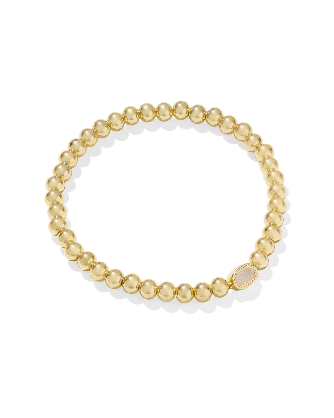 KENDRA SCOTT: GOLD / IRIDESCENT DRUSY MINI ELAINA STRETCH BRACELET
