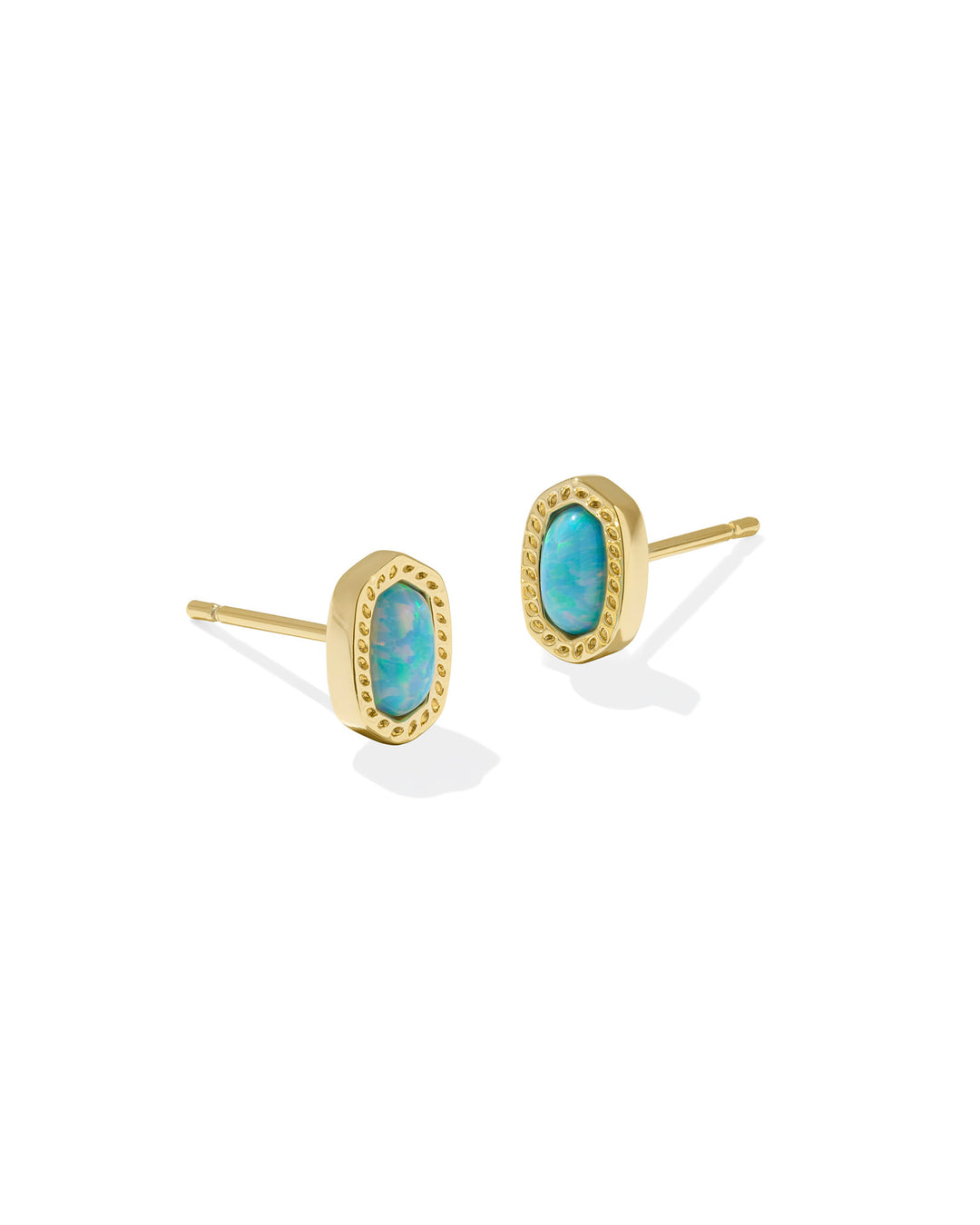KENDRA SCOTT: LIGHT TEAL OPAL ELLIE STUD