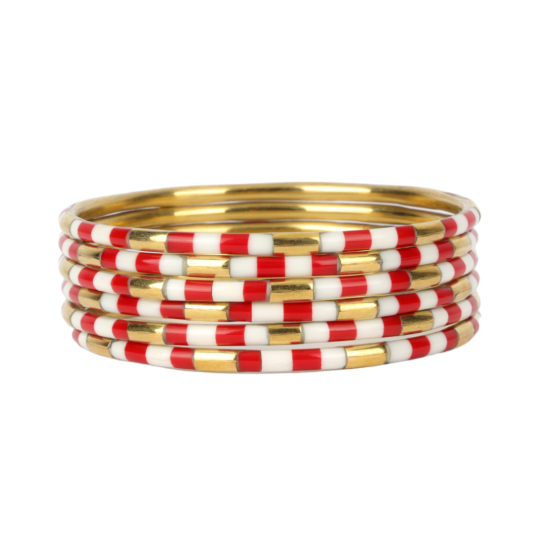 RED & WHITE VEDA BANGLES