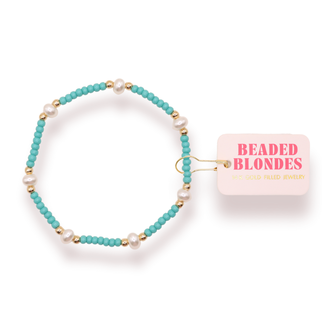 TURQUOISE & PEARL BRACELET