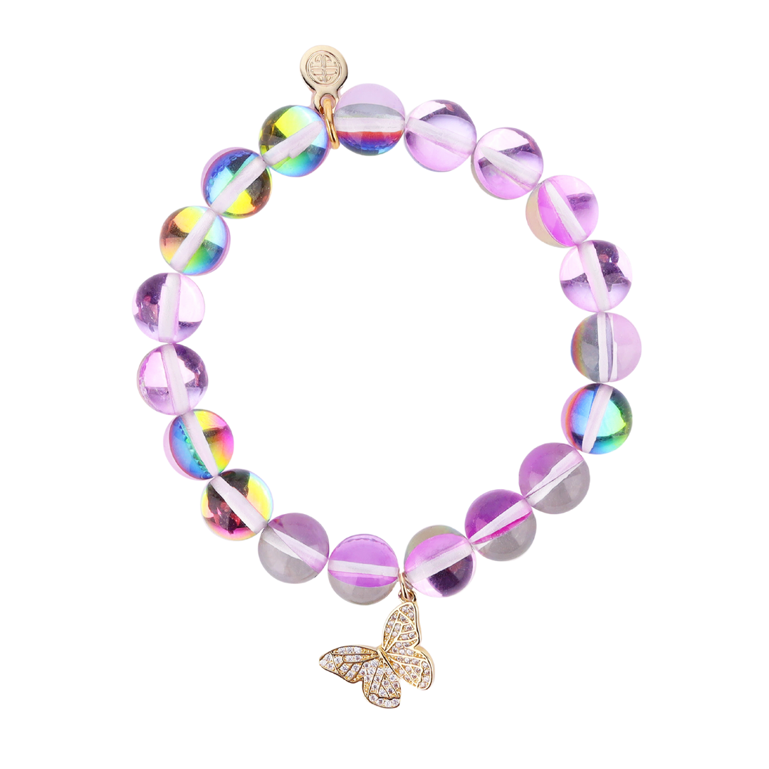 LILA MARIPOSA BEADED CHARM BRACELET