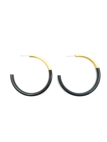 BLACK LARGE LIZ HOOP