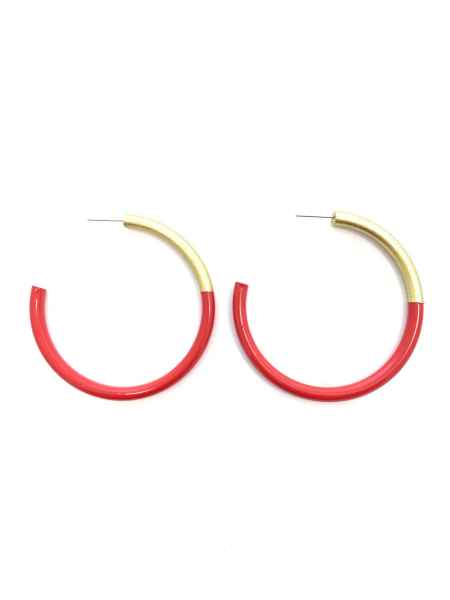 TRUE RED LARGE LIZ HOOP