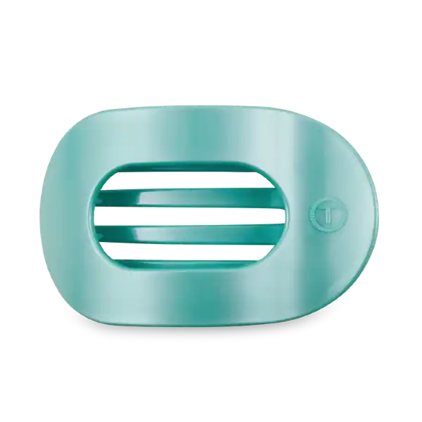 TELETIES: TOTALLY TURQUOISE LARGE FLAT HAIR CLIP