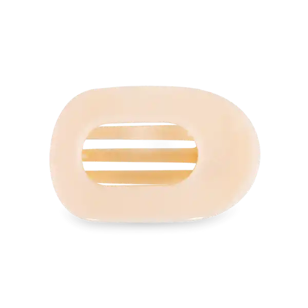 TELETIES: ALMOND BEIGE MEDIUM FLAT HAIR CLIP